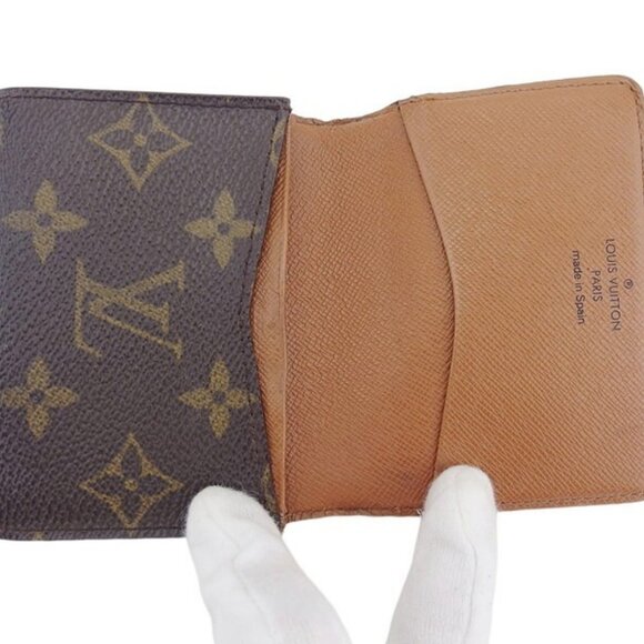 LOUIS VUITTON Card Case Monogram Beige Monogram Canvas Authentic Used - Picture 3 of 10
